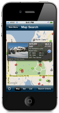 iPhone with Map View iPhone with Map View